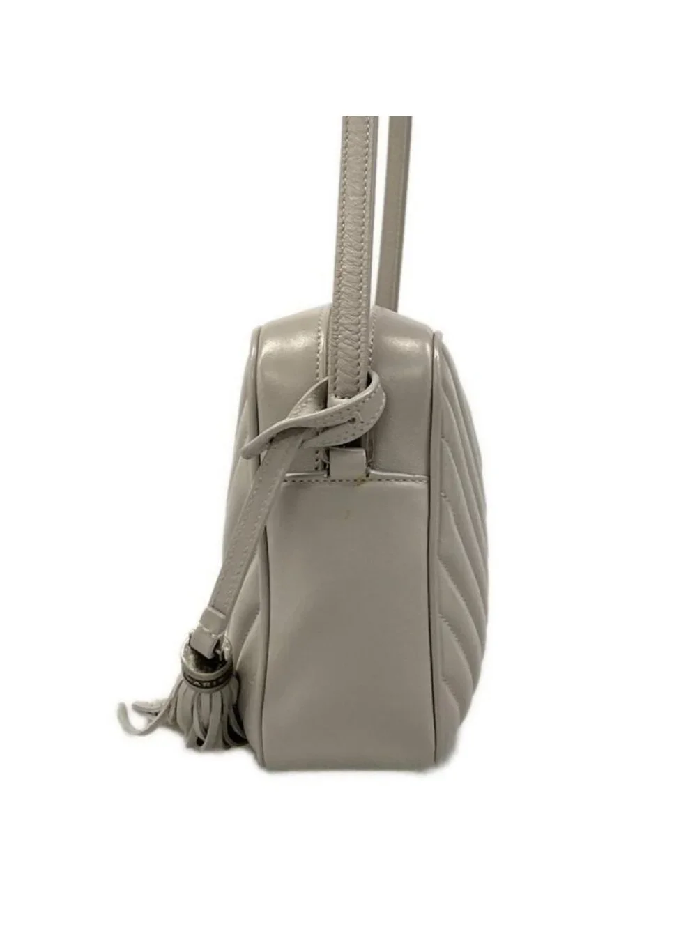 Saint Laurent Paris Shoulder Bag le Light Gray Leather - Picture 4 of 15